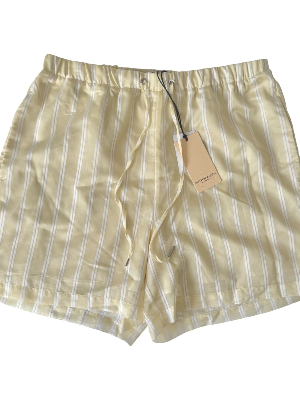NWT Scotch & Soda Women’s Yellow Easy Drawstring Shorts Size XL
